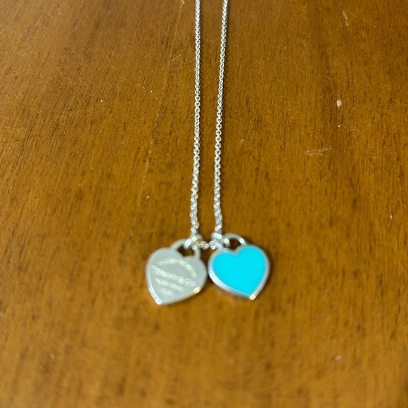 Return to Tiffany. Tiffany Blue Double Heart Tag Pendant - Picture 1 of 5